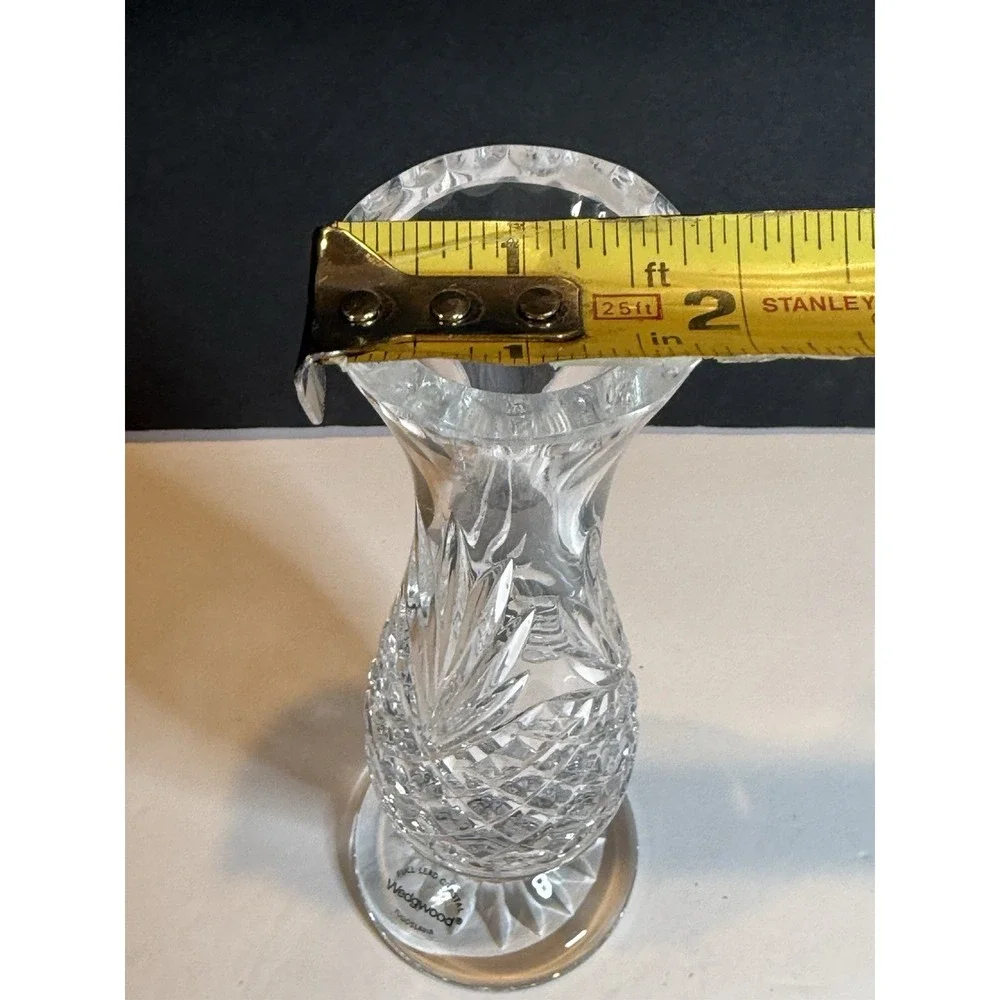 Vintage Wedgwood Crystal Majesty Bud Vase Flowers Yugoslavia 7.5